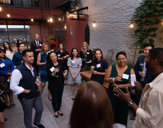 Members of the NYU Stern Alumni Council gather in 2022
