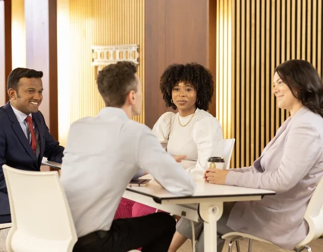 Students chat in Sosnoff