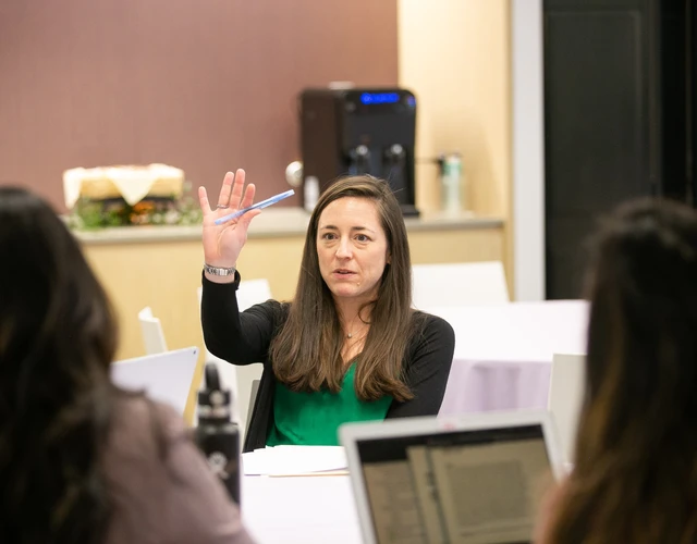 Professor Lisa Leslie teaching at "Diverse Pathways in Academia" workshop
