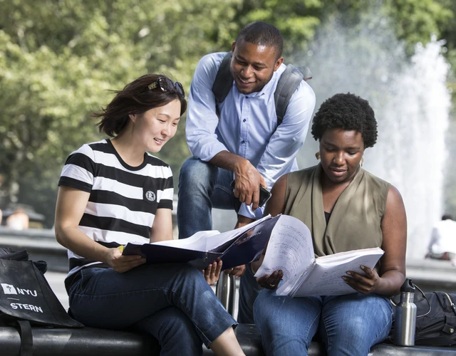 MBA students in Washington Square Park