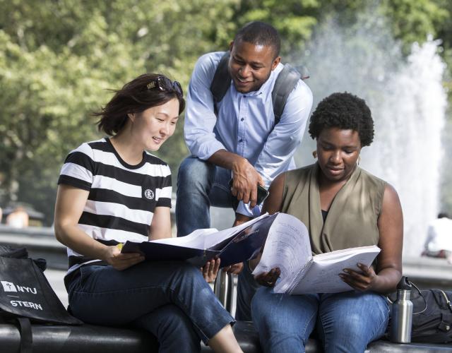 MBA students in Washington Square Park