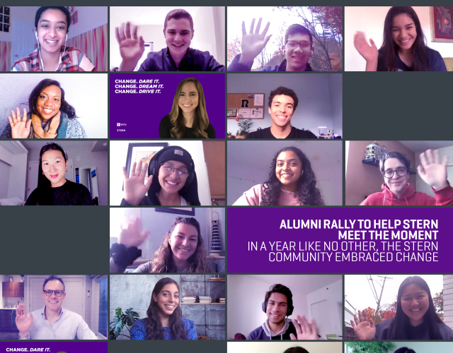 Cover of SternBusiness Magazine with people waving and smiling on Zoom