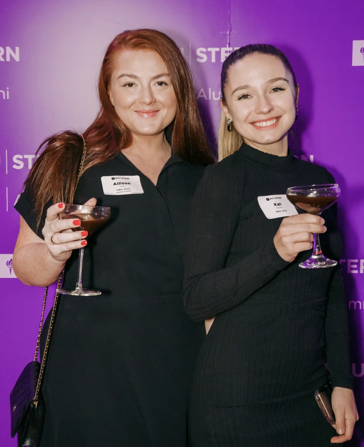 Alumni gather at the Stern 10 Holiday Party at Manhatta