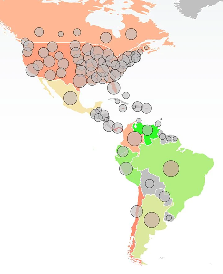 Screenshot of VLab's COVID analysis page