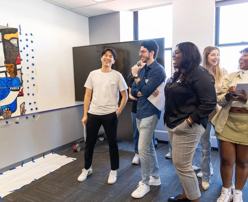 Students Laugh at Focused Orientation