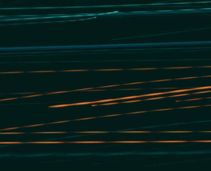 abstract green and orange light trails