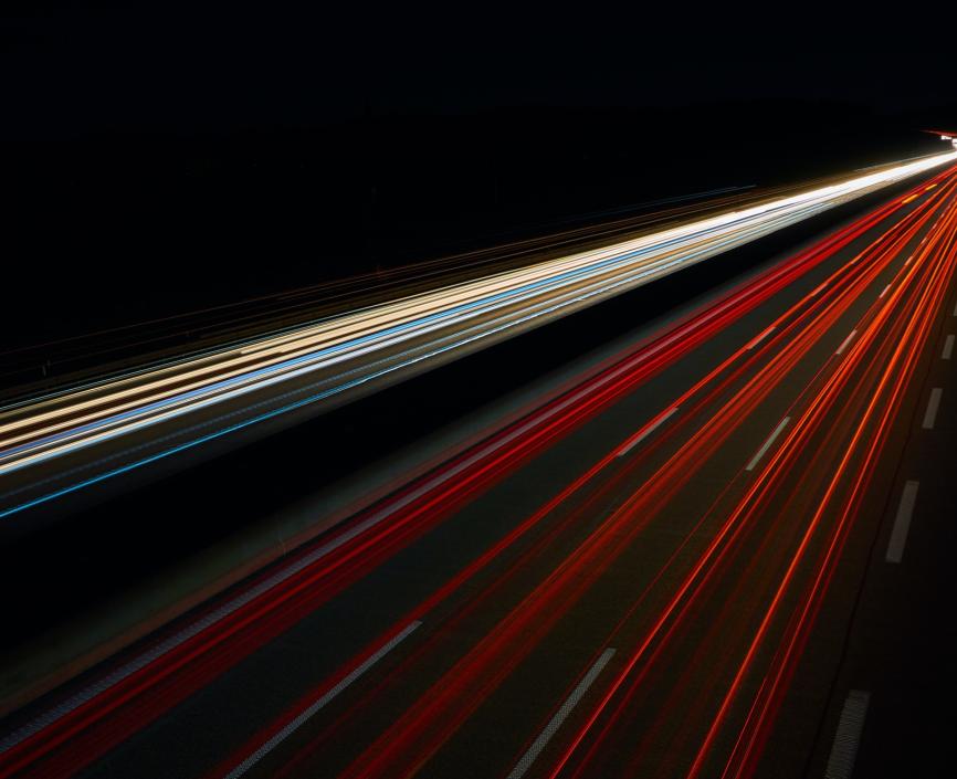 abstract red and white light trails