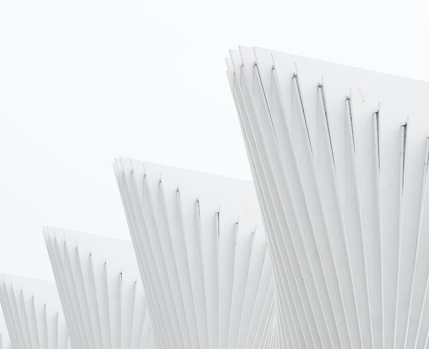 Abstract white triangles with lines