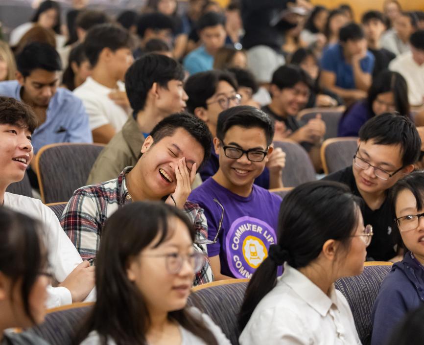 Students in Paulson Auditorium