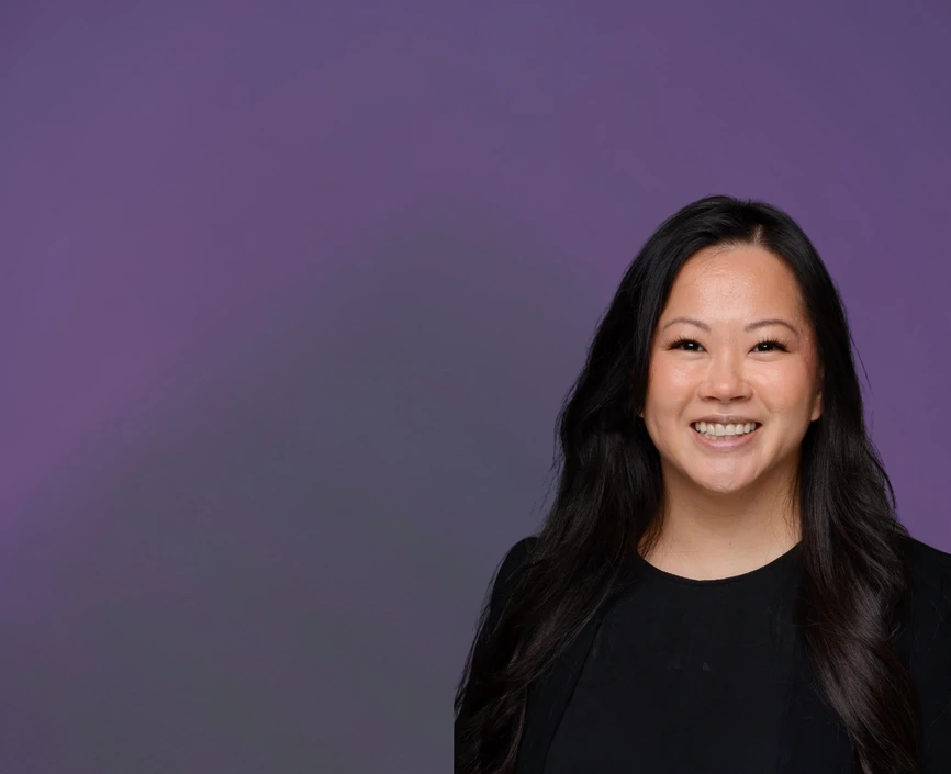 Jenny Lim headshot on a purple background
