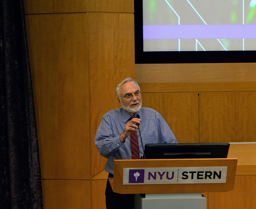 Deputy Dean Eitan Zemel gives remarks at NYU Stern