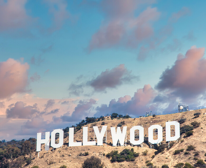 The Hollywood sign in California