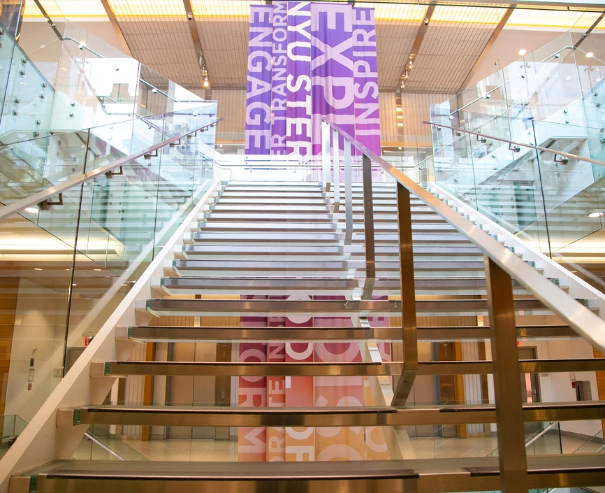 Inside of NYU Stern building