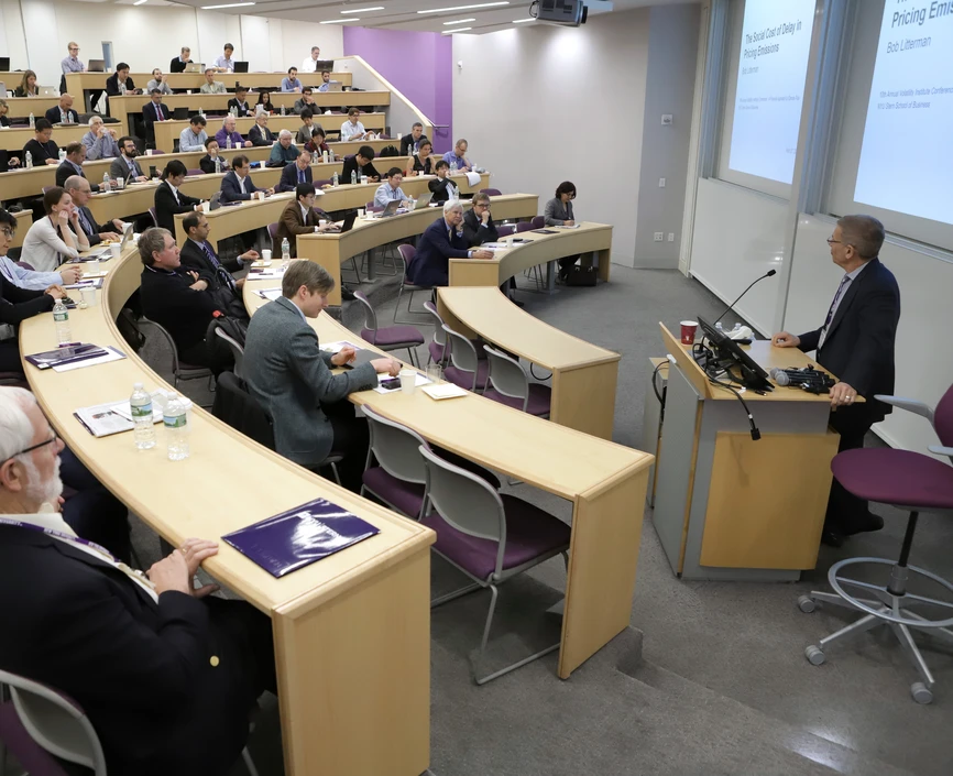 Robert Litterman speaking at the 2018 Volatility Institute conference