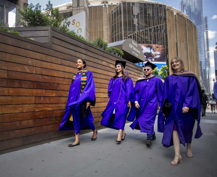 Graduates of 2019 walking forward