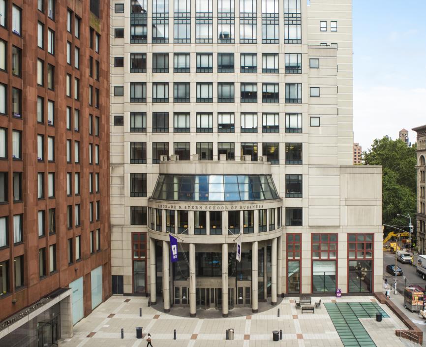 Aerial view of Gould Plaza, KMC and Tisch on the left