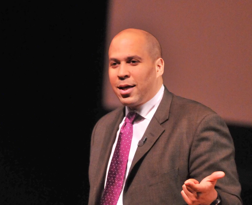 U.S. Senator Cory Booker speaks to freshmen