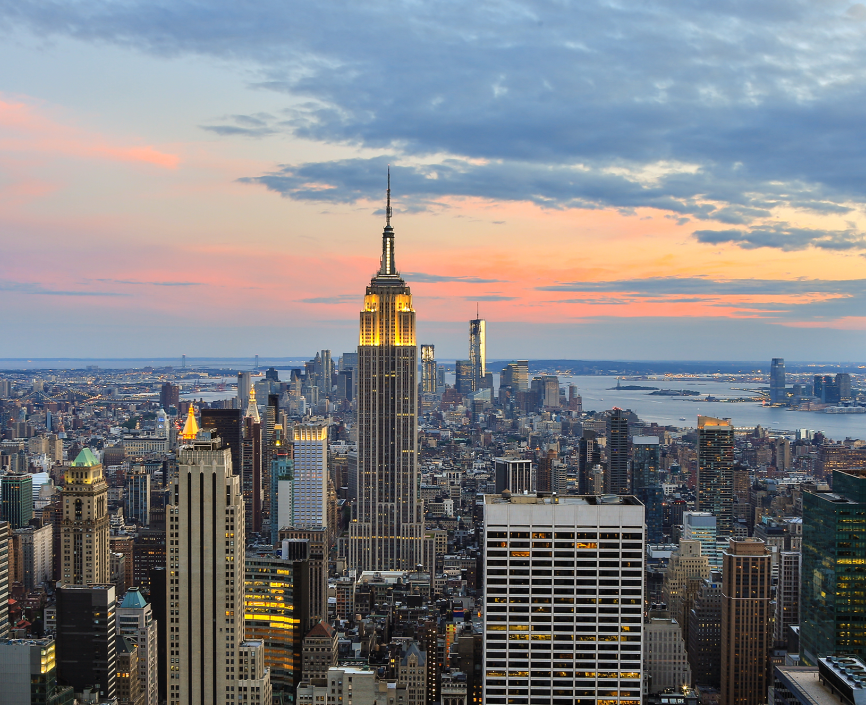 Southern Manhattan skyline from the Empire State Building