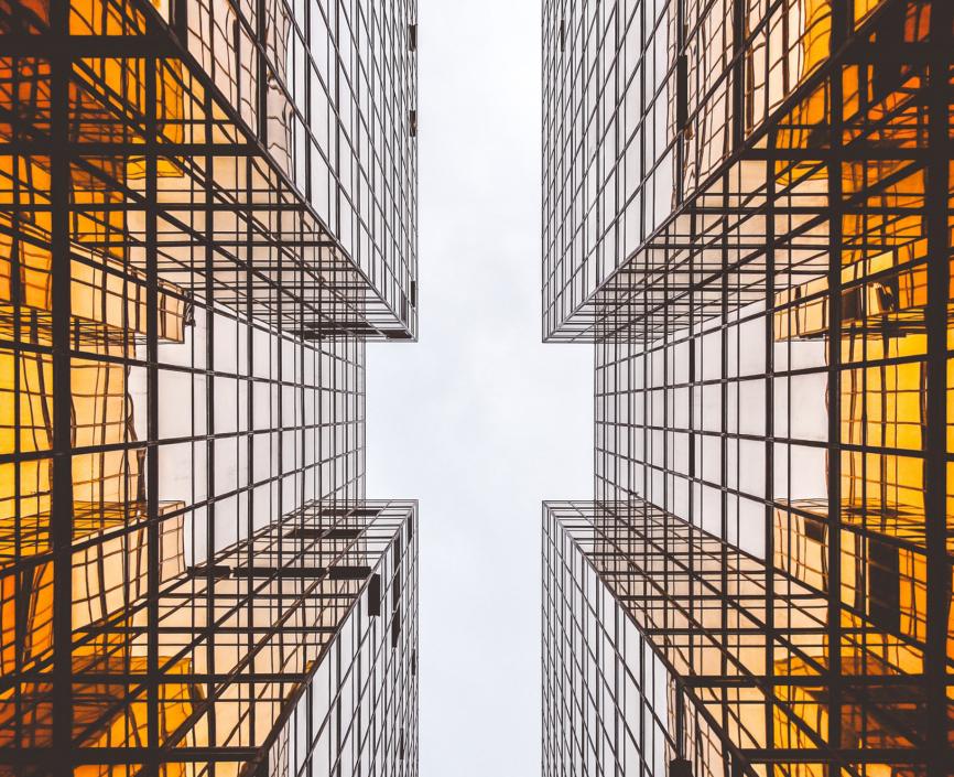 clear orange buildings