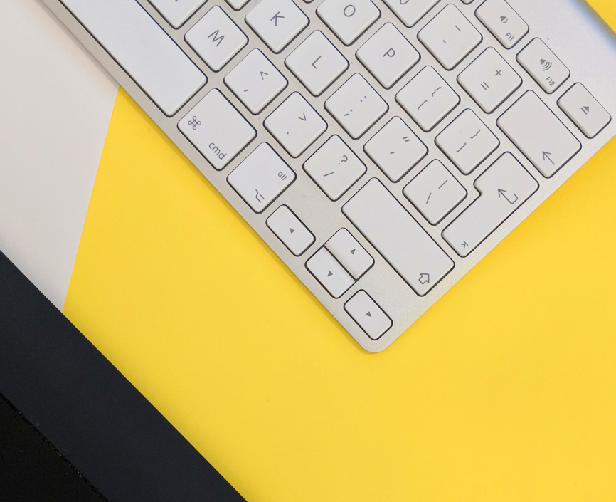 Keyboard and Tablet from above