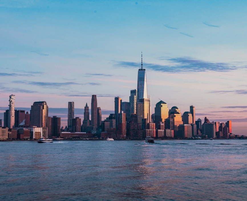 New York City skyline and surrounding water