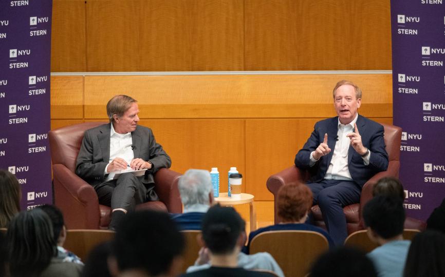 Brad Smith, Vice Chair and President of Microsoft, sat down with Michael Posner, Director of NYU Stern's Center for Business & Human Rights.