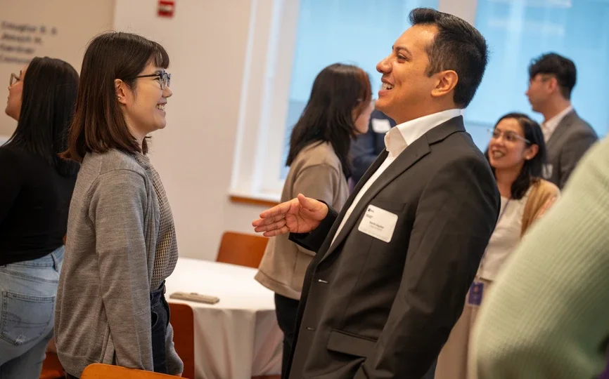 MSBA students discussing