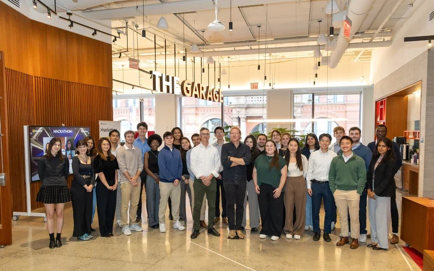NYU Stern Undergraduate College students at The Microsoft Garage in NYC’s Soho neighborhood, down the street from NYU’s Washington Square campus. 