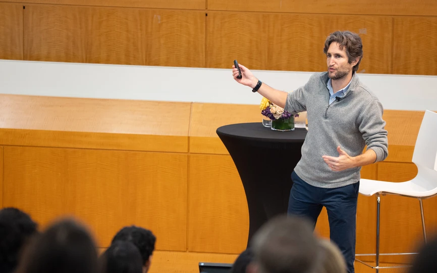 Professor Adam Alter leads his workshop, “How to Get Unstuck and Unlock Your Potential”