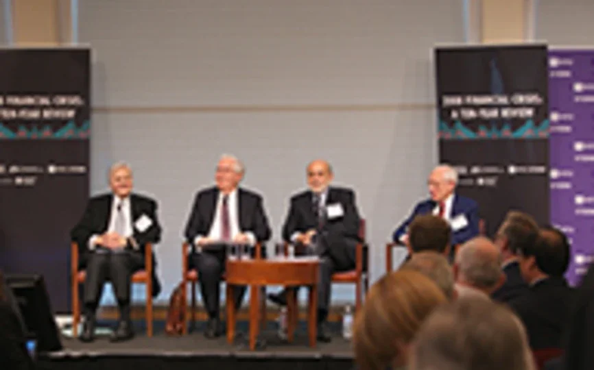 From left to right: Jean-Claude Trichet, Mervyn King, Ben Bernanke, Stanley Fischer