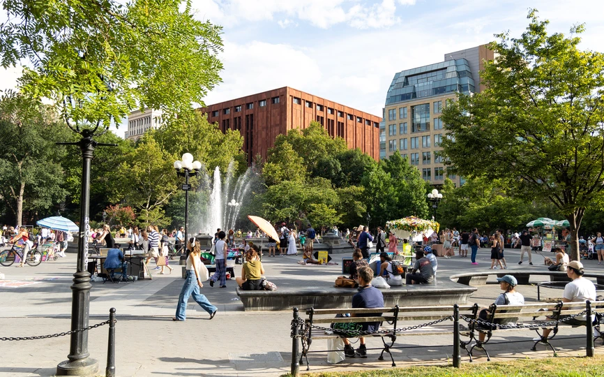 A view of Washington Square Park