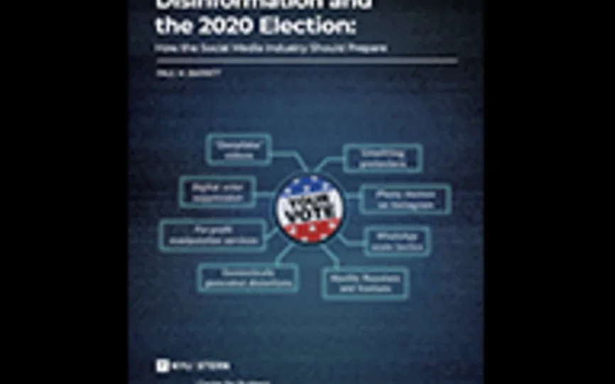 Disinformation and the 2020 Election cover