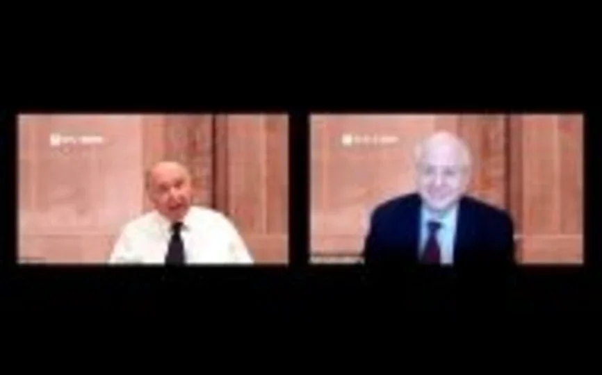 Henry Kaufman and Kim Schoenholtz Zoom screenshot