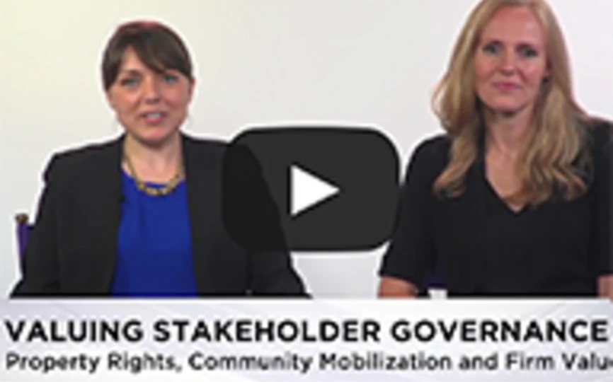 Valuing Stakeholder Governance Video