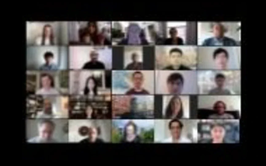 Screenshot of PhD virtual graduation celebration zoom