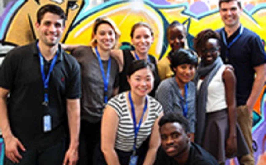 Group of Stern MBA students with representatives from Artisan.Fashion