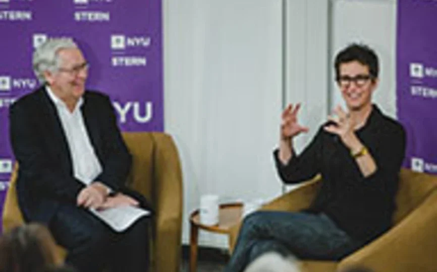 Mervyn King and Rachel Maddow