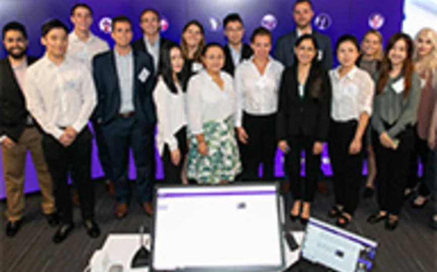 The inaugural cohort of Stern’s new online Master of Science in Quantitative Management Program on campus in NYC
