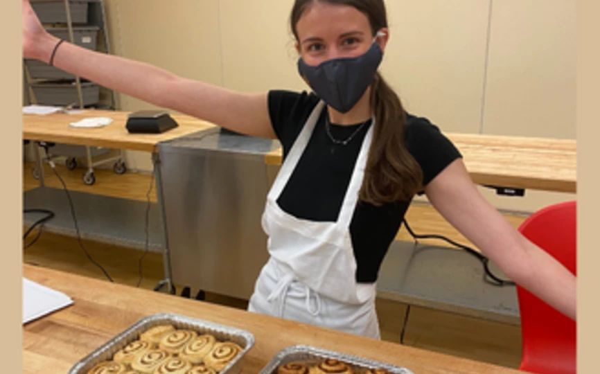Lucie Holliday baking at King Arthur Baking Company HQ