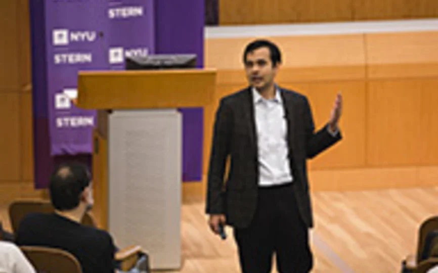 Deepak Hegde speaks to students