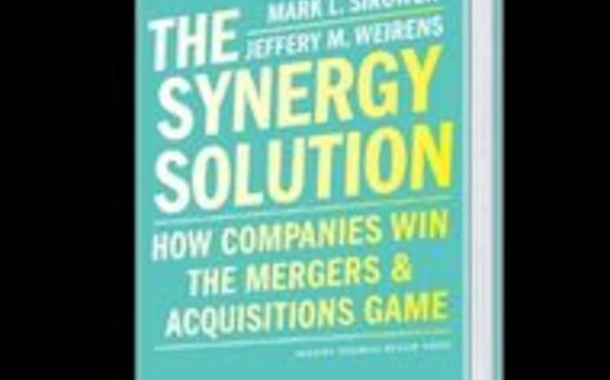 Graphic of book cover reading "The Synergy Solution" 