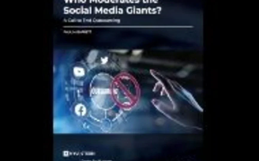 Cover of "Who Moderates the Social Media Giants?"