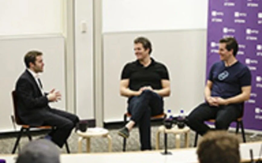 Professor Max Raskin speaks with Tyler and Cameron Winklevoss