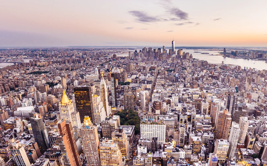 aerial view of manhattan
