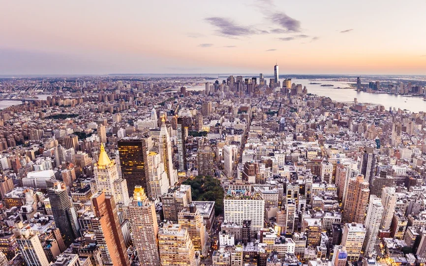 aerial view of manhattan
