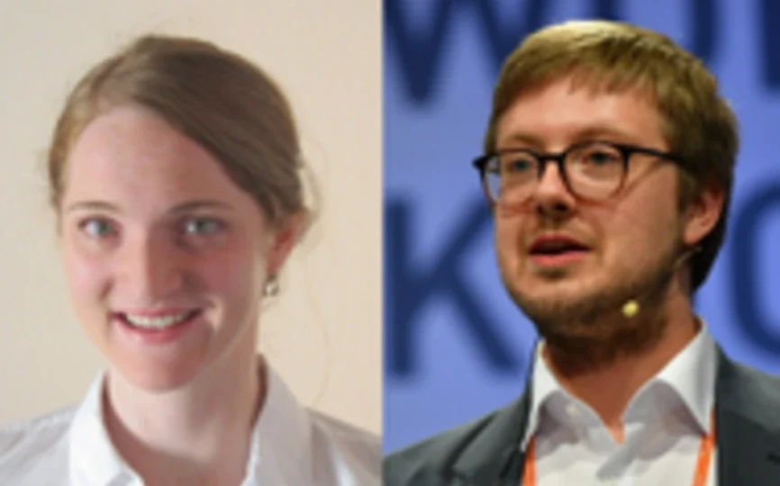 headshots of theresa kuchler and johannes stroebel