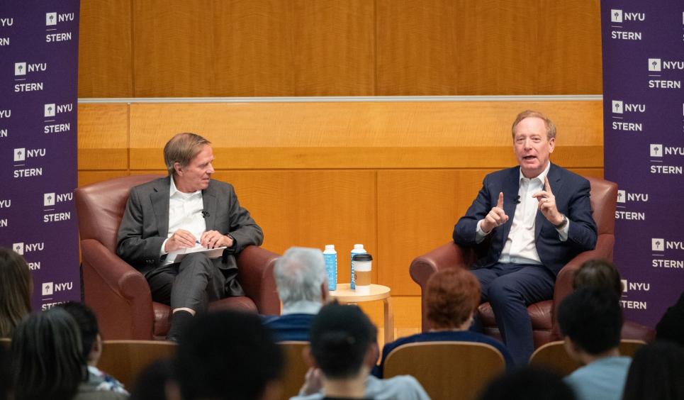 Brad Smith, Vice Chair and President of Microsoft, sat down with Michael Posner, Director of NYU Stern's Center for Business & Human Rights.