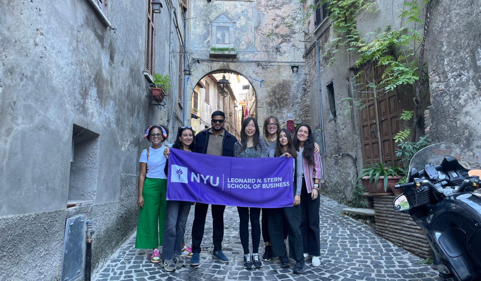 NYU Stern MBAs travel to Palombara Sabina, Italy as part of a Stern Solutions experiential learning project