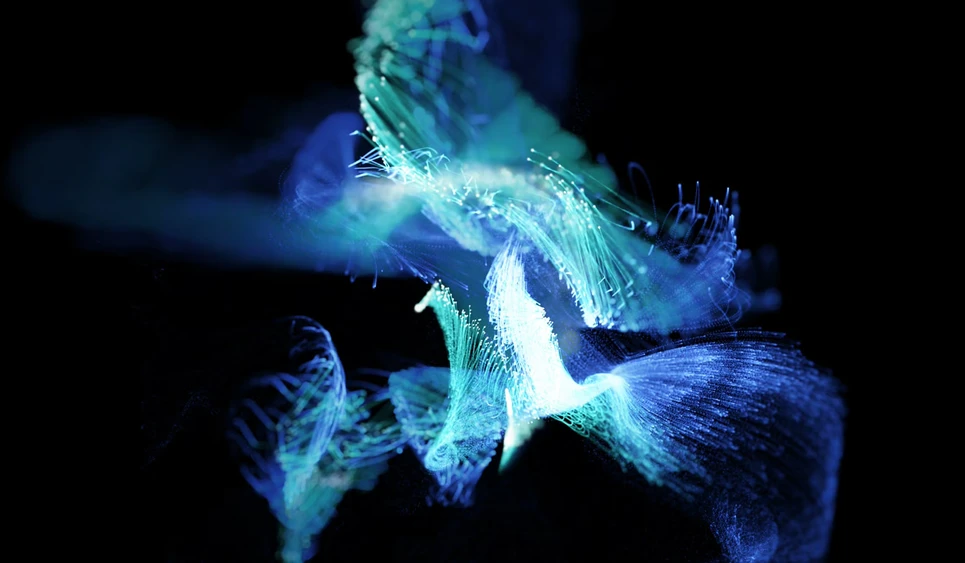 abstract blue wires