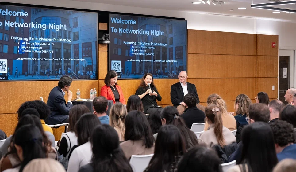 executive panel speakers address the audience